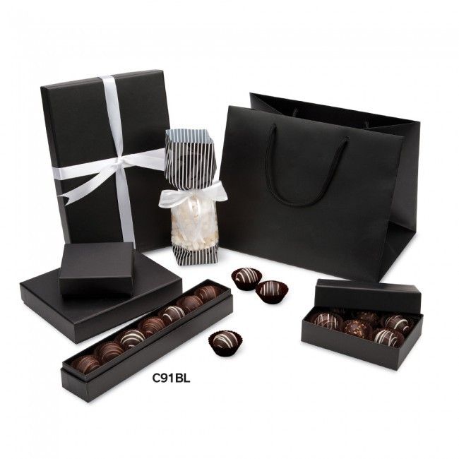 black chocolate box