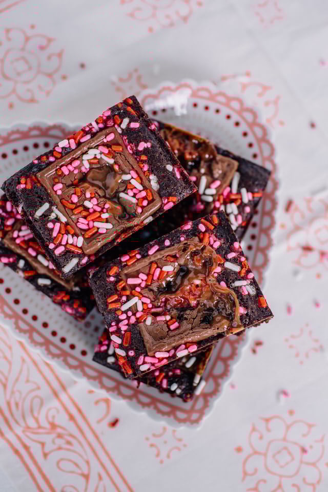 valentine's day brownie box