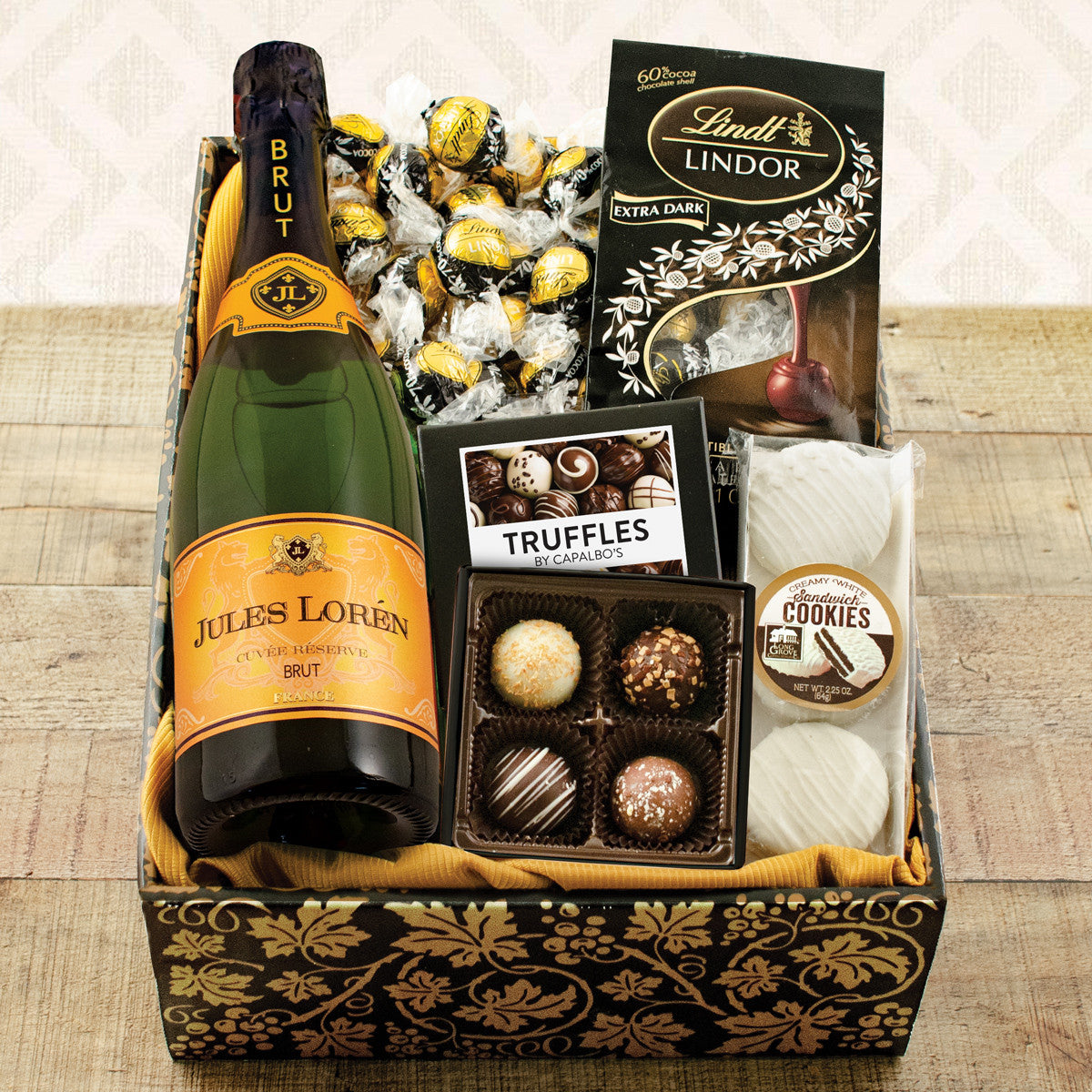 champagne and truffles gift box